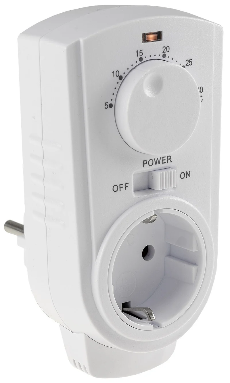Stopcontact eenvoudige thermostaat met draaiknop