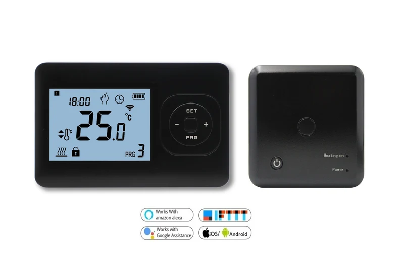 QH Wifi Basic Draadloze Programmeerbare Thermostaat Zwart