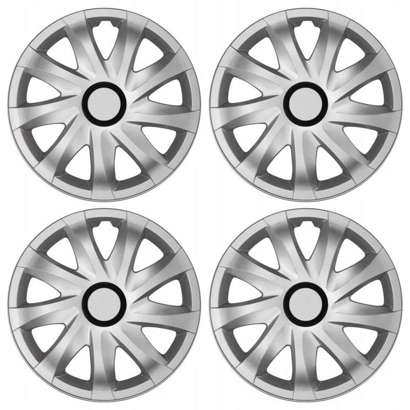 NRM - wieldoppen 14" - zilver - set van 4 stuks - ABS / Duurzaam / Resistant