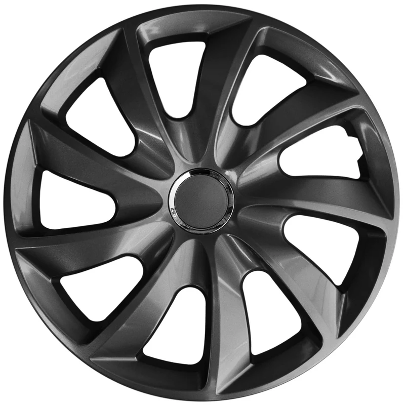 Enjoliveurs de roues graphite 13 pouces Stig NRM 4x enjoliveurs de roues RENAULT OPEL FORD CITROEN MERCEDES