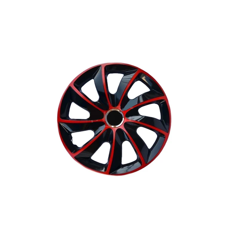 Enjoliveurs de roue - set complet de 4 pièces - NRM Stig Extra - rouge et noir - 15" pouces
