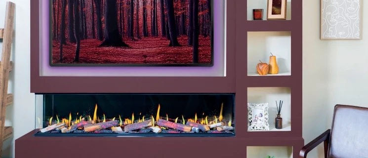 Optionele LED‑verlichting haard