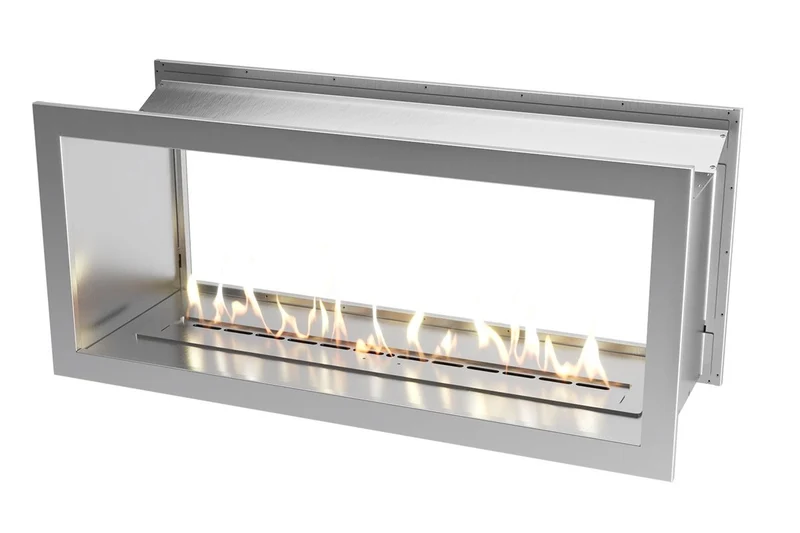Icon Fires Slimline Firebox 1350 P/C zwart FASCIA (met Slimline 1100 Brander)