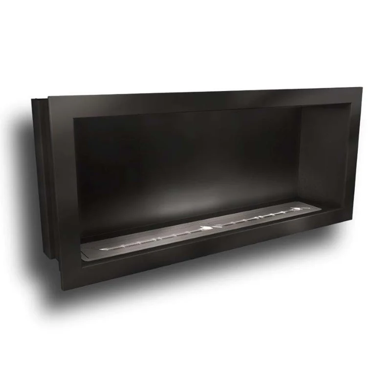 Icon Fires Slimline Firebox 1350 P/C zwart FASCIA (met Slimline 1100 Brander)