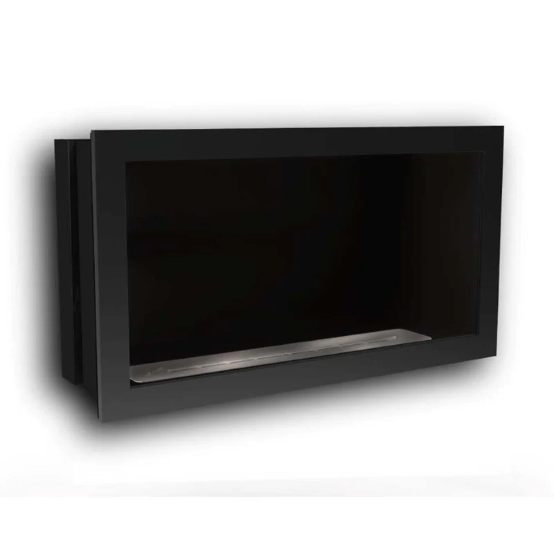Icon Fires Slimline Firebox 1100 p/c zwart FASCIA (met Slimline 800 Brander)