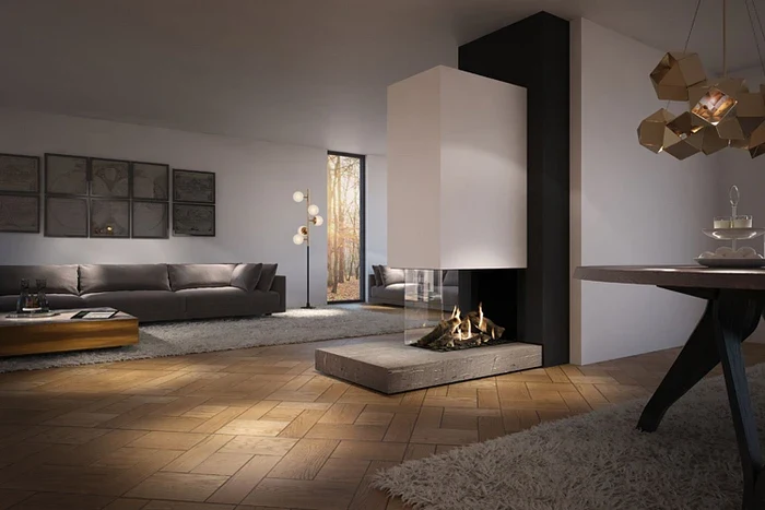 DRU Maestro 75 XTU Eco Wave Roomdivider haard