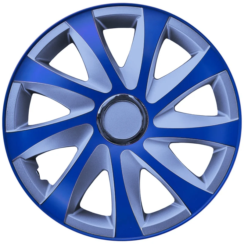 NRM - wieldoppen 15" - Blauw & zilver- set van 4 stuks - ABS / Duurzaam / Resistant