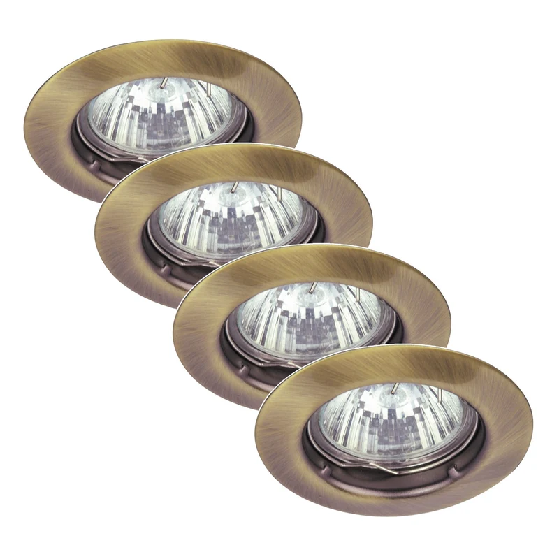 Rabalux inbouwarmatuur, IP20, bruin, GU5.3, 12 V, Spot Relight, 4 stuks