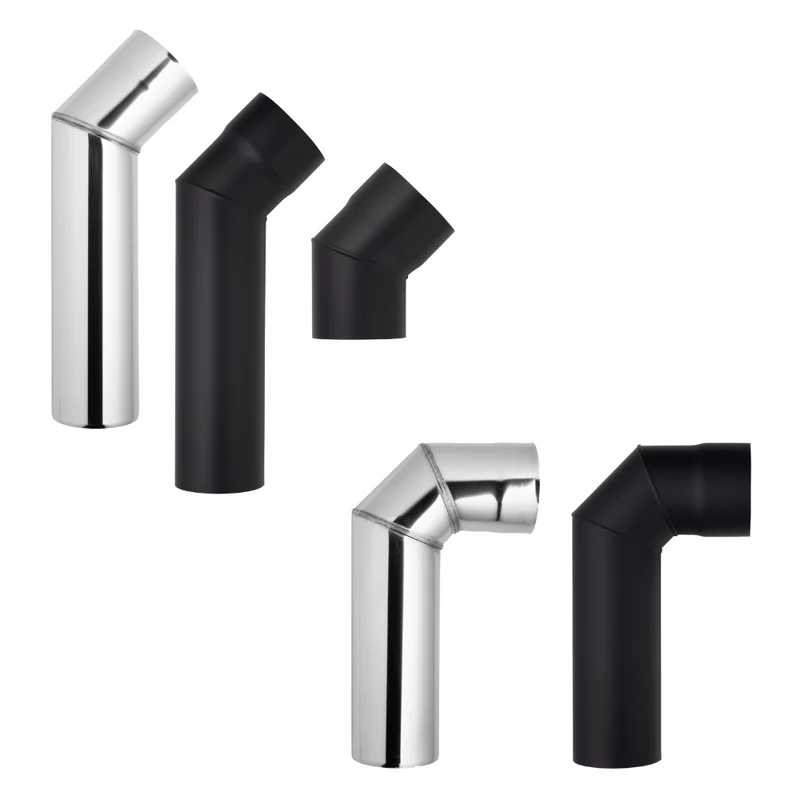 Harvia Kachelpijp met Hoek Ø115 mm - Diverse lengtes