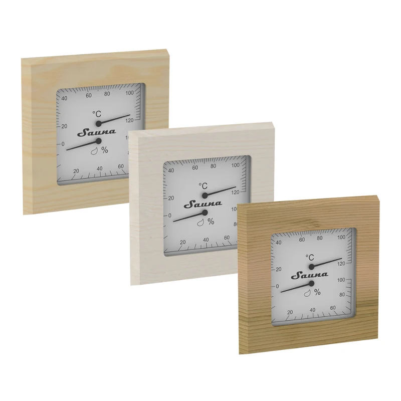 Sawo Vierkante Sauna Thermo-Hygrometer