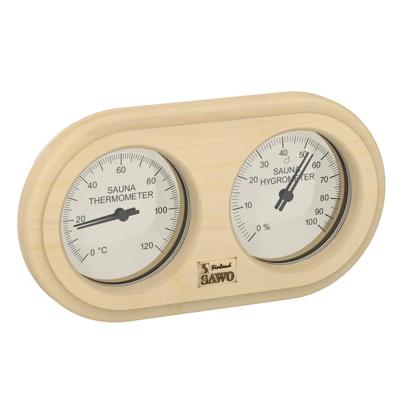 Sawo Ovale Sauna Thermo-Hygrometer