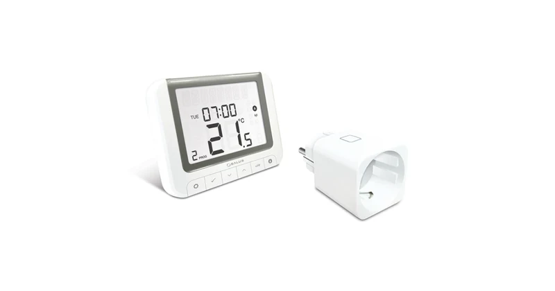 Salus programmeerbare thermostaat RF + Stekkerdoosontvanger