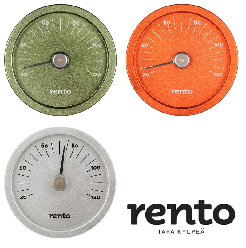 Rento Ympyrä Aluminium Sauna Thermometer