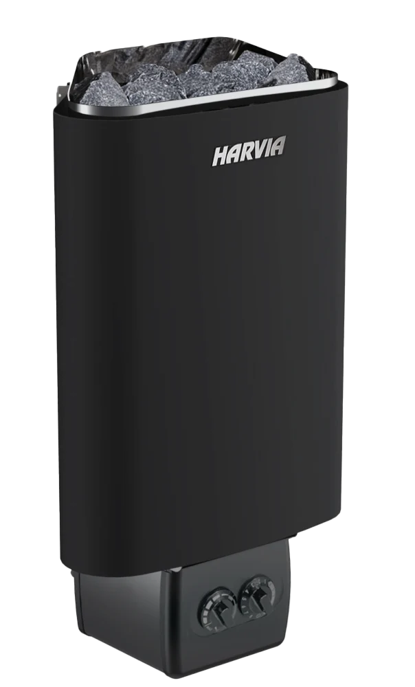 Harvia 100 Delta Zwart Saunakachel 230V (met opgebouwde besturing)