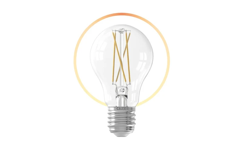 Calex Slimme Lamp - Wifi LED Filament Verlichting - E27 - Smart Lichtbron Helder - Dimbaar - Warm Wit licht - 7W