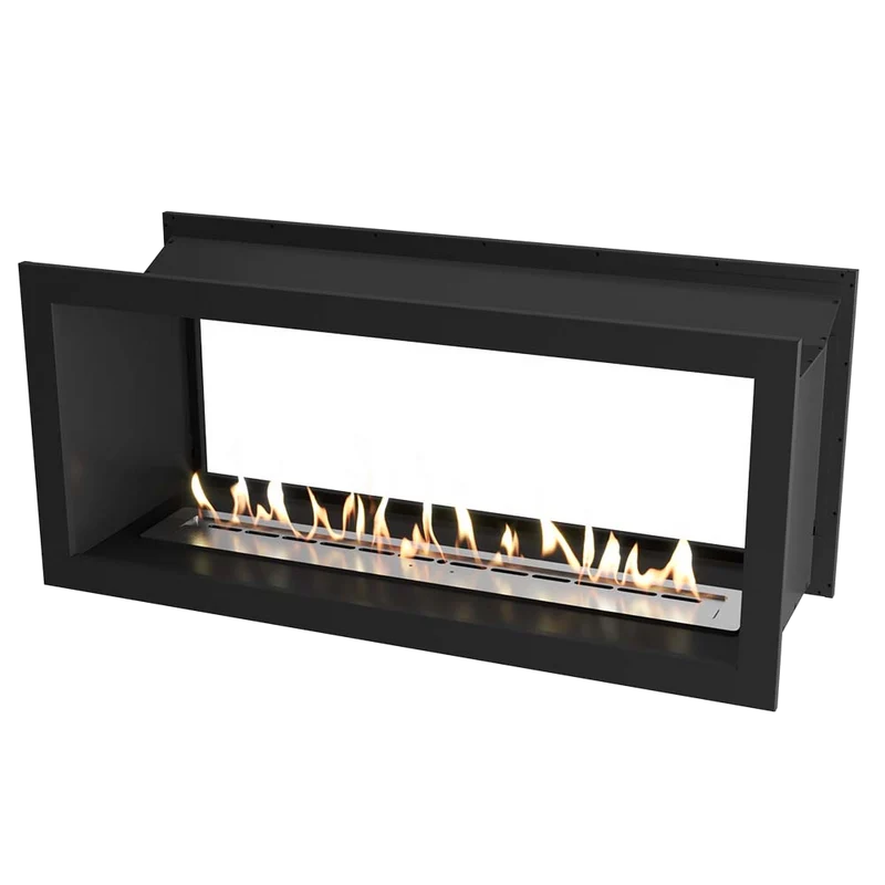 Icon Fires Double Sided Slimline Firebox 1350 met Slimline 1100 Brander