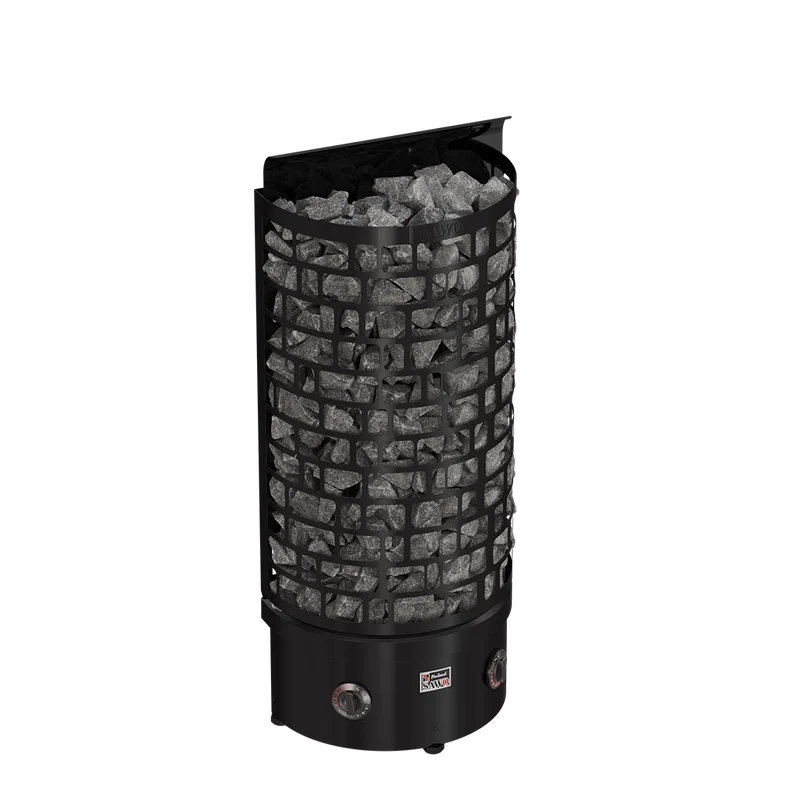 Sawo Aries Wand Zwart Saunakachel (met opgebouwde besturing)