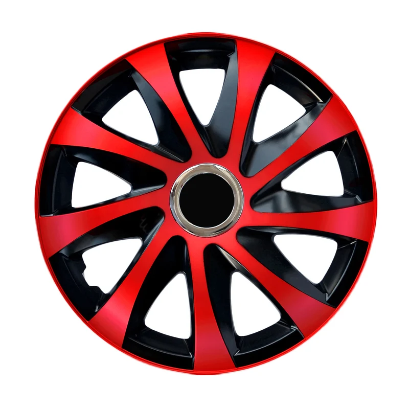 Universele wieldoppen 15" NRM DRIFT Extra rood/zwart 4 stuks