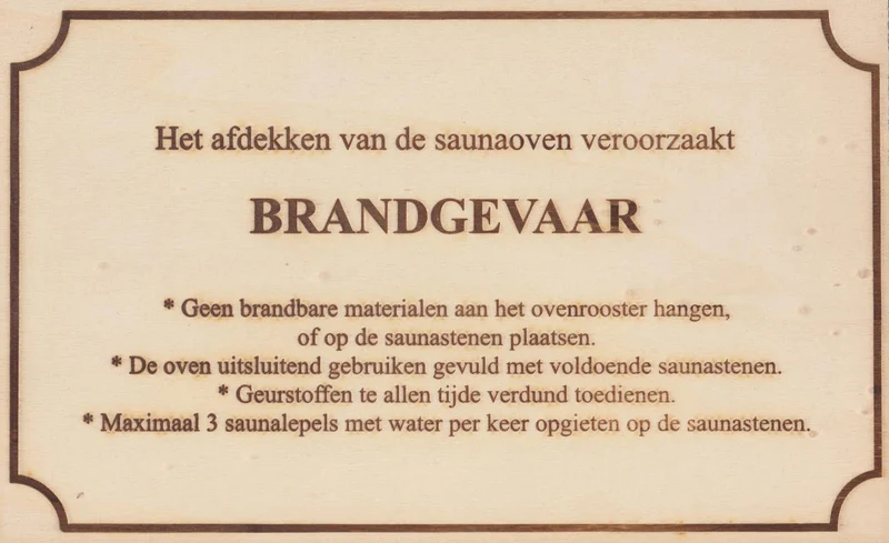 Bordje 'BRANDGEVAAR'