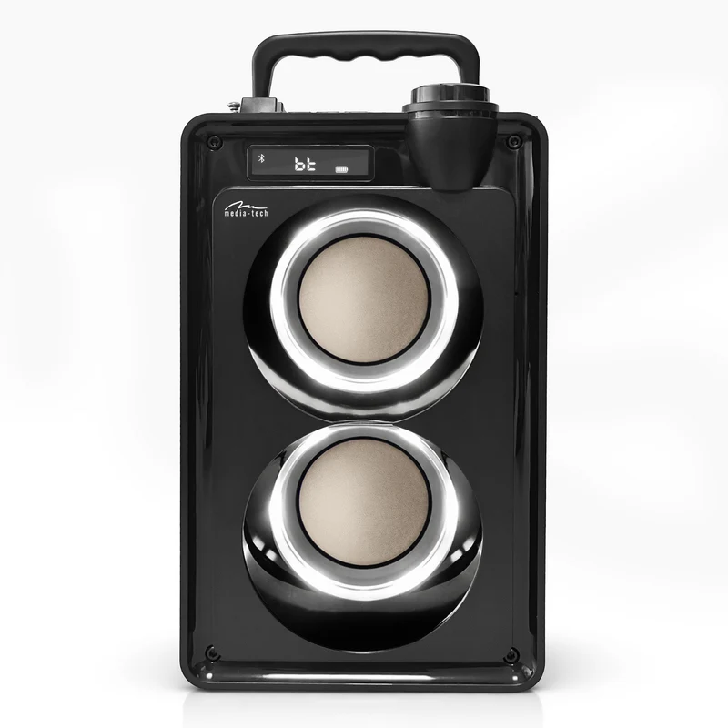 Enceinte Bluetooth portable OVERBOX MT3186, radio FM, prise en charge des cartes SD et USB, puissance RMS de 30 W, Mediatech