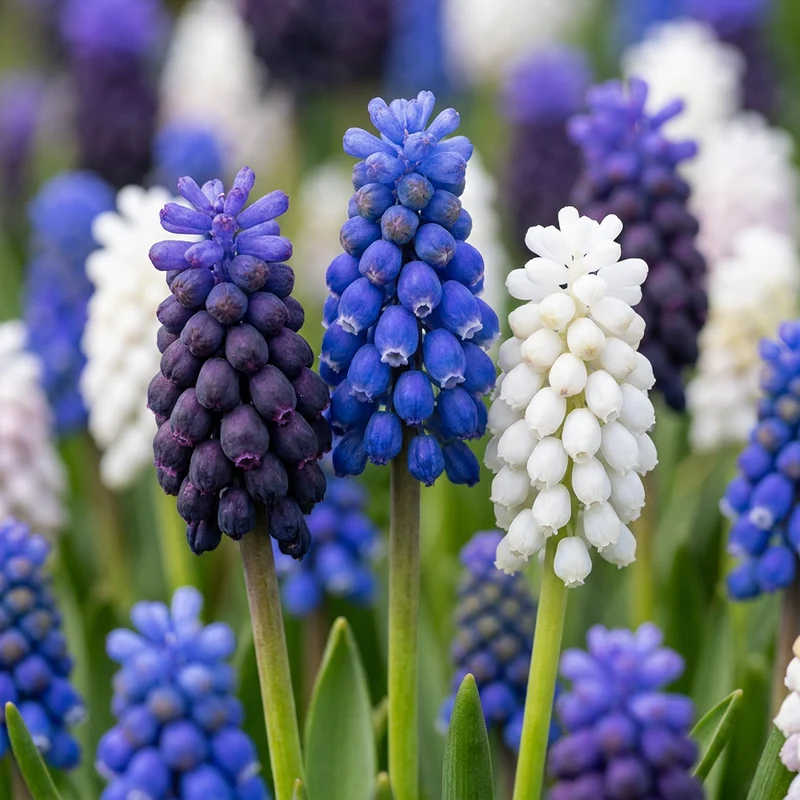 50x Muscari Magic mix - Druifhyacint - Verwilderingsbol - Bolmaat 7/8