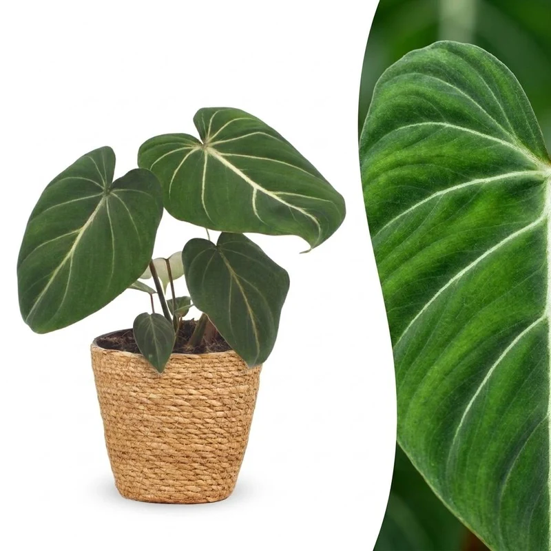 Philodendron Gloriosum - Glorie Philodendron - met Mand