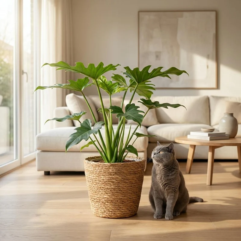 Philodendron Lacerum met Mand