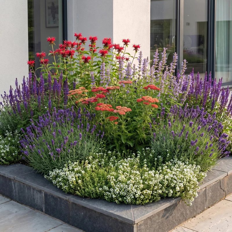 Vasteplant - Borderpakket - Geurend - Soorten en kleuren - 12 Planten - Pot 11cm - Hoogte 15-25cm