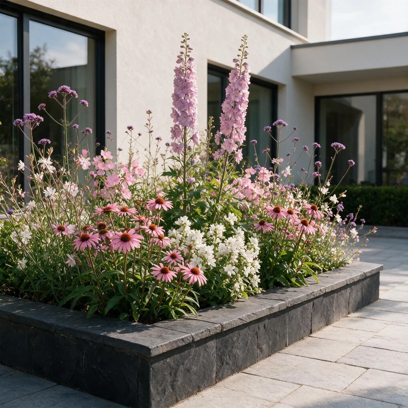 Vasteplant - Borderpakket - Bijen en vlinderlokkend - Soorten en kleuren - 12 Planten - Pot 11cm - Hoogte 15-25cm