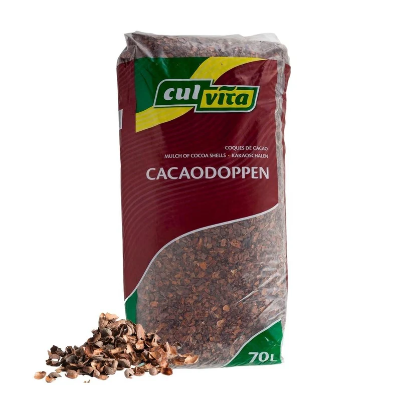 Cacaodoppen 70 liter, organische bodembedekker