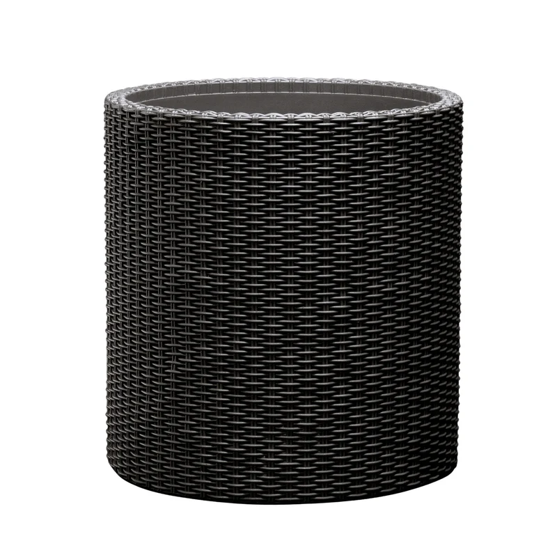 Keter bloempot, rond, diameter 36 cm, antraciet, Cilinder Plantenbak M