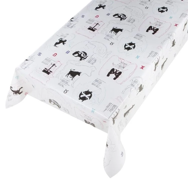 Tafelzeil Zodiac horoscoop wit 140cm per meter