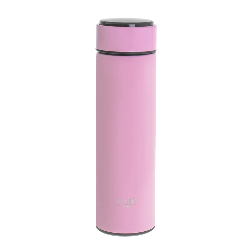 Thermos Adler, écran tactile LED, capacité 473 ml, couleur rose, AD 4506