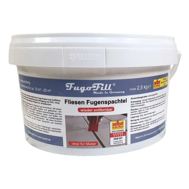 FugoFill pâte à joint amovible pour carrelage, 2,5kg, gris