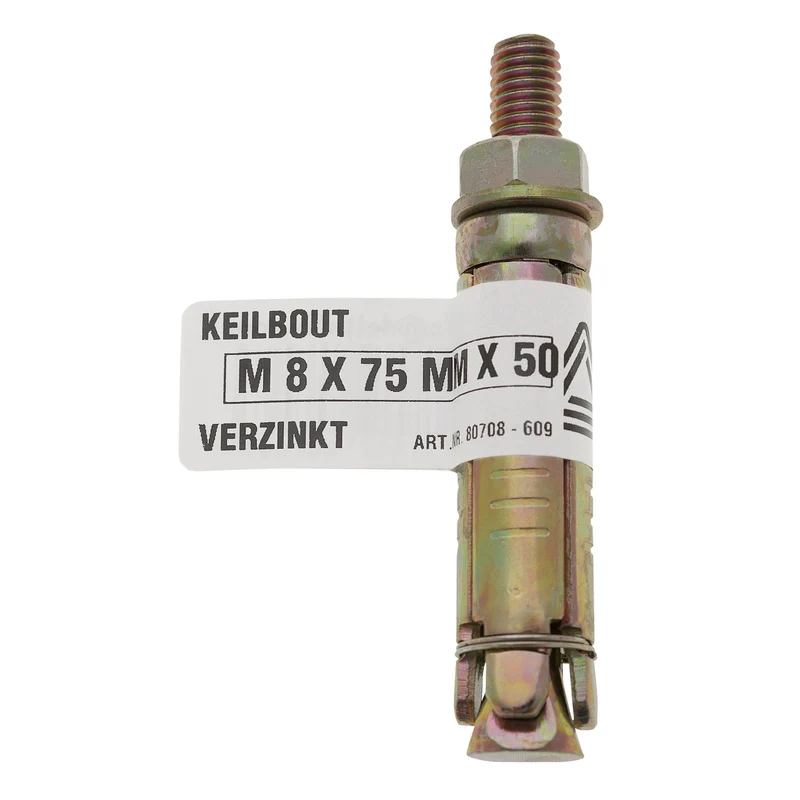 Deltafix keilbout verzinkt M5x50x35cm