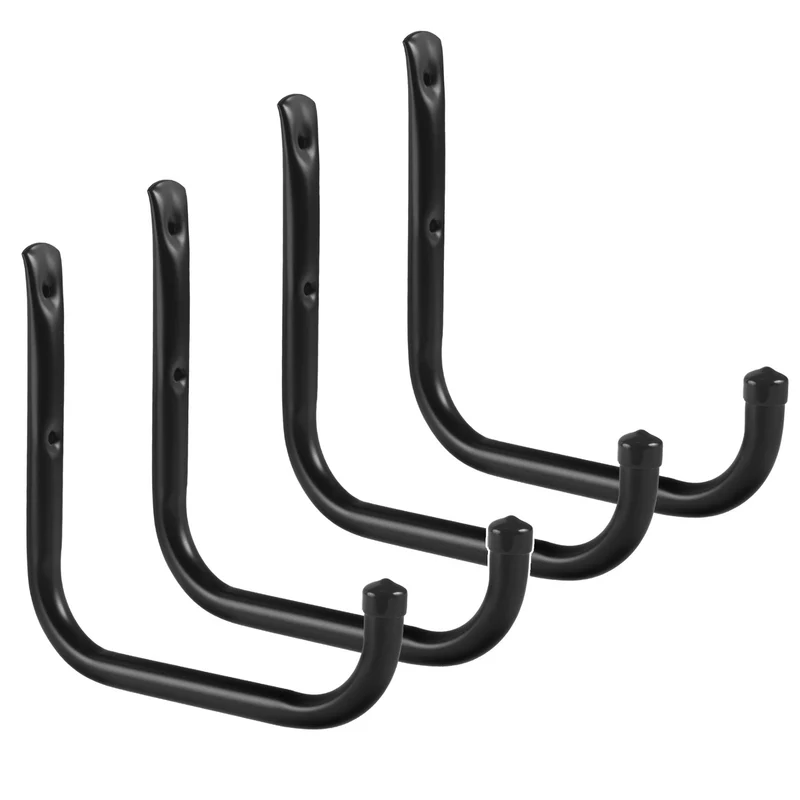Lot de 4 supports muraux Maclean, pour pneus, roues, échelle, vélo, en acier, charge max. 22 kg par support, MC-487