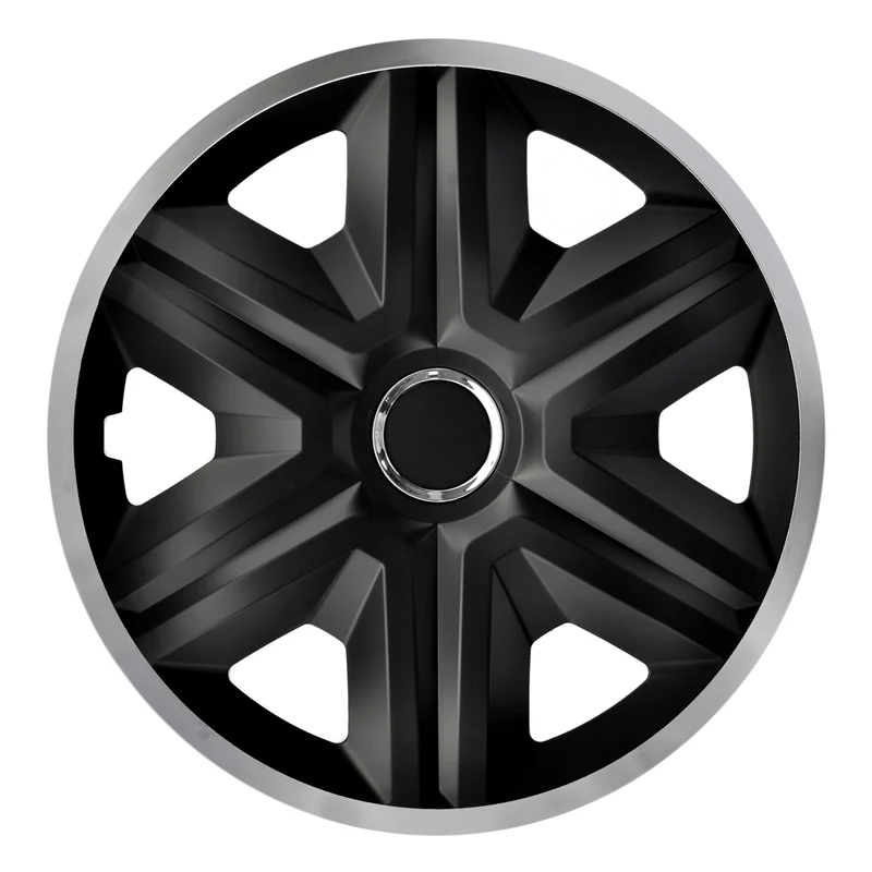 Kapjes 16" NRM FAST LUX SILVER zilver/zwart 4st