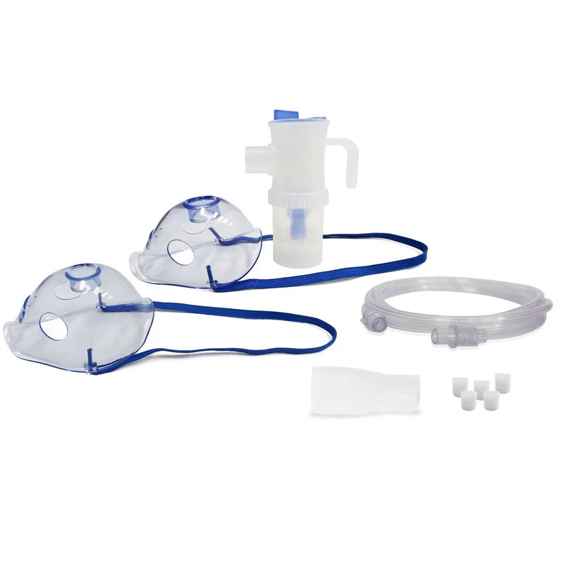 Kit d'accessoires d'inhalation/nébulisation Omnibus, grand nébuliseur de 12 ml, couleur bleue, 5 filtres de rechange, régulateur de vitesse