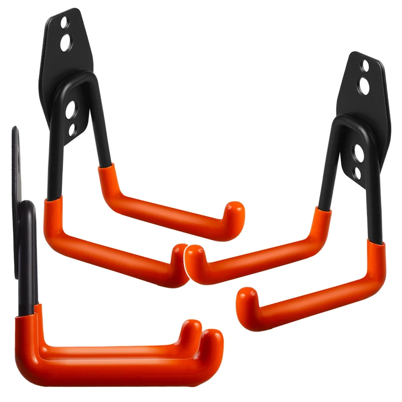 Support mural pour garage Maclean, pour pneus, outils de jardinage, échelle, tuyaux. En acier, charge max. 70 kg, MC-442, lot de 3
