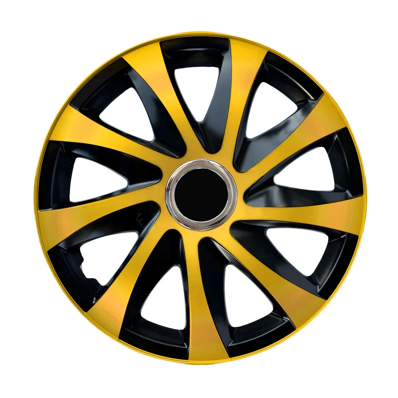 Universele wieldoppen 16" DRIFT Extra goud/zwart 4 stuks