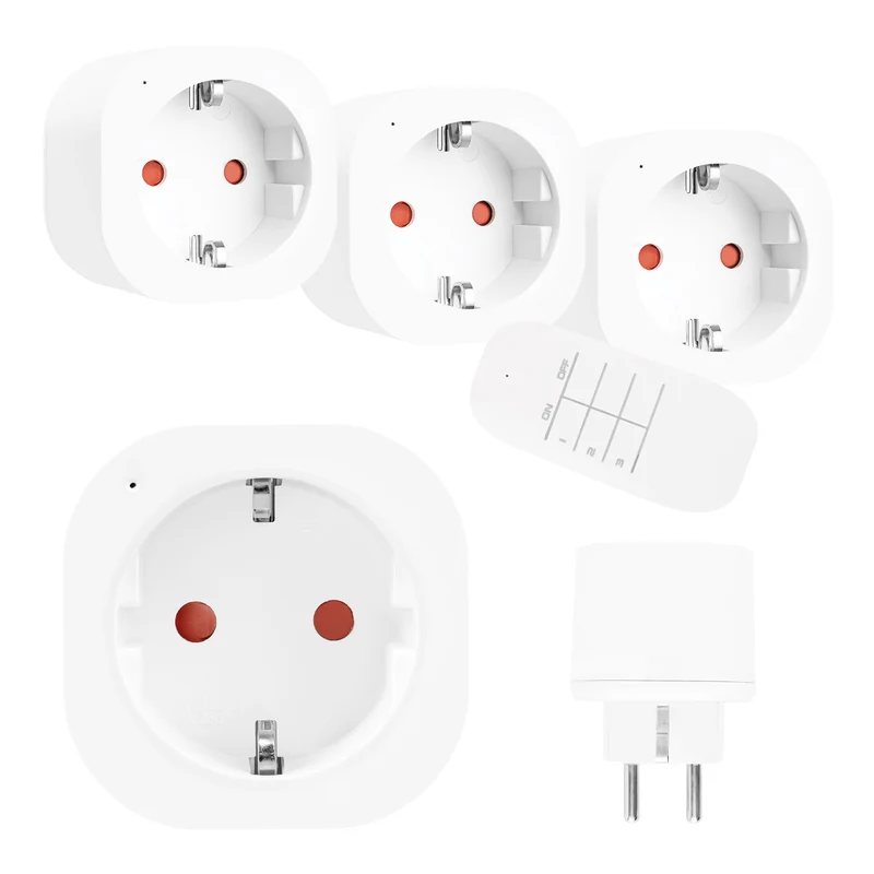 Prises commandées par télécommande GreenBlue, lot de 3, programmables, portée jusqu'à 30 m, 220-240 V CA, 50/60 Hz, 16 A, 433 MHz, GB313 F