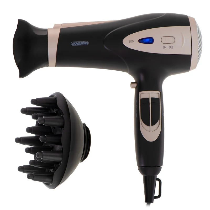 Mesko haardroger, ionisatiefunctie, diffuser, vermogen 2200 W, zwart, MS 2287