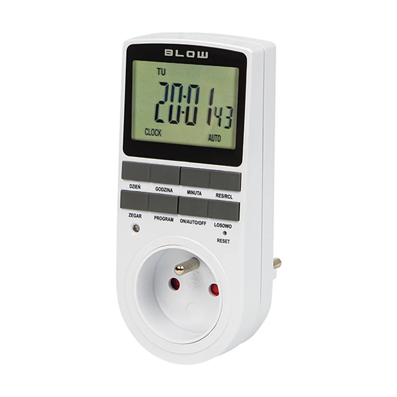 Digitale timerprogrammeerder Blow, LCD-display, nauwkeurigheid +/- 1 minuut per maand, 16 verschillende combinaties, 72-016#