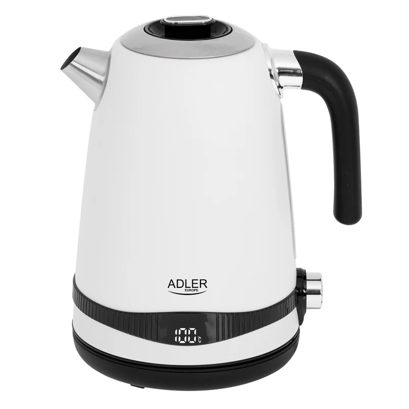 Adler waterkoker, snoerloos, LCD-display, 2200 W, 1,7 l, AD 1295w