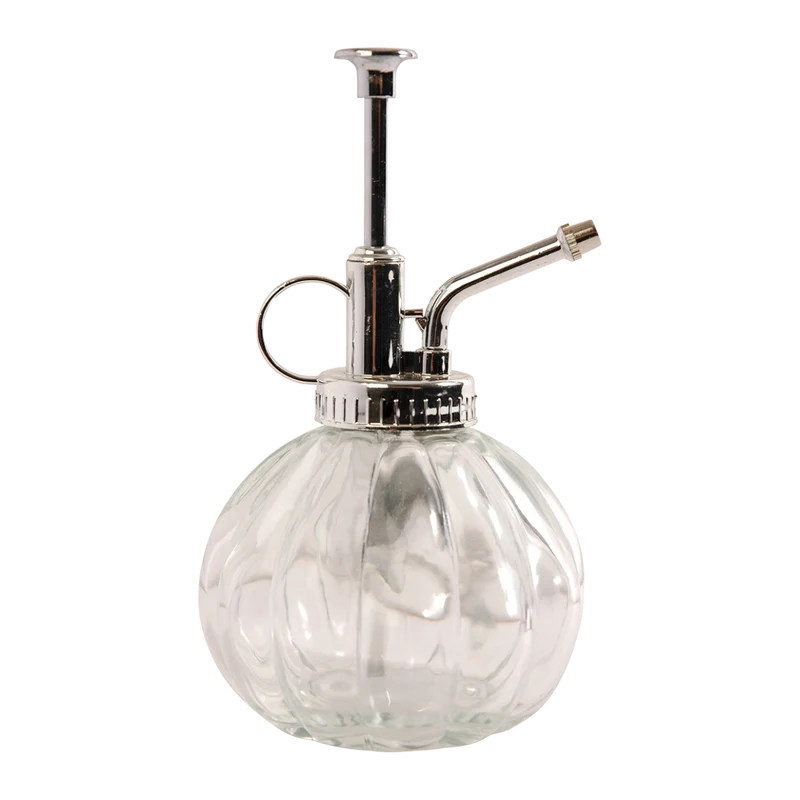 Plantensproeier helder/ zilver - Glas - L 8,8 x D 8,8 x H 15,4 0,25 liter