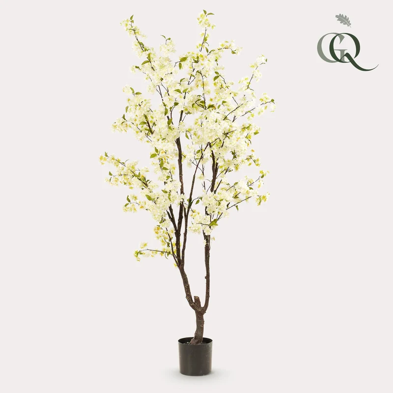 Kunstplant - Prunus - Kersenbloesem - Wit