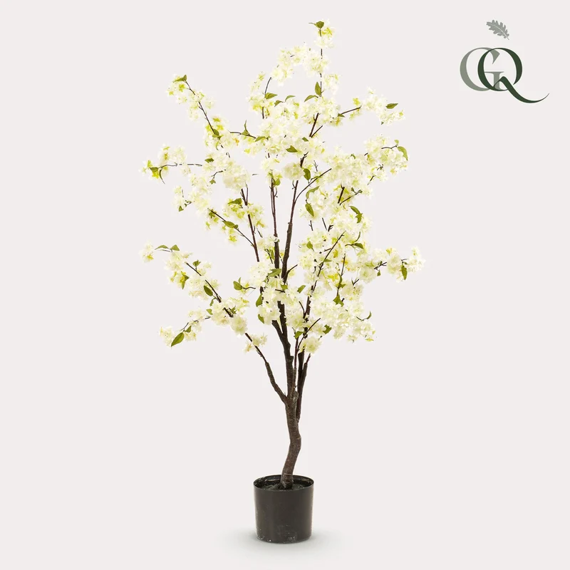 Kunstplant - Prunus - Kersenbloesem - Wit