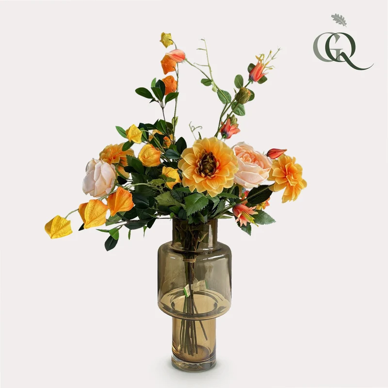 Kunstbloemen - Boeket L - Pretty Orange
