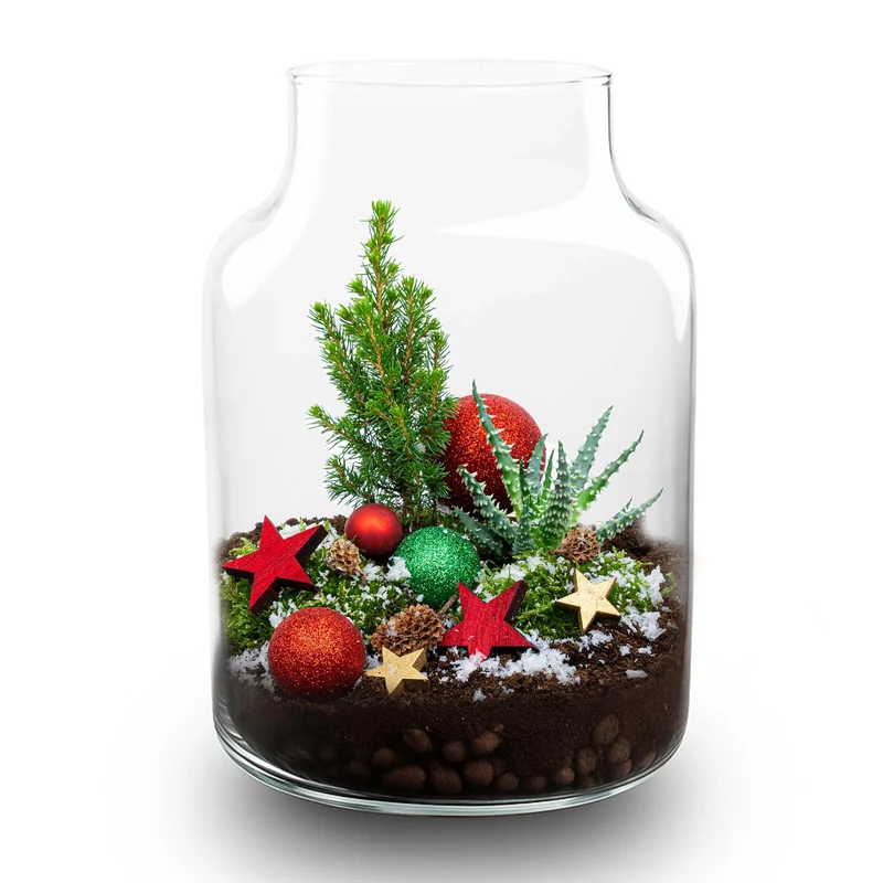 Frosty Kerstmis terrarium - Planten terrarium DIY kit Christmas