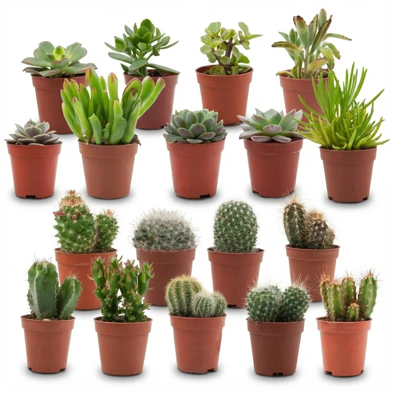 Mini Cactus & Succulenten Mix - 18 Stuks - Ø
